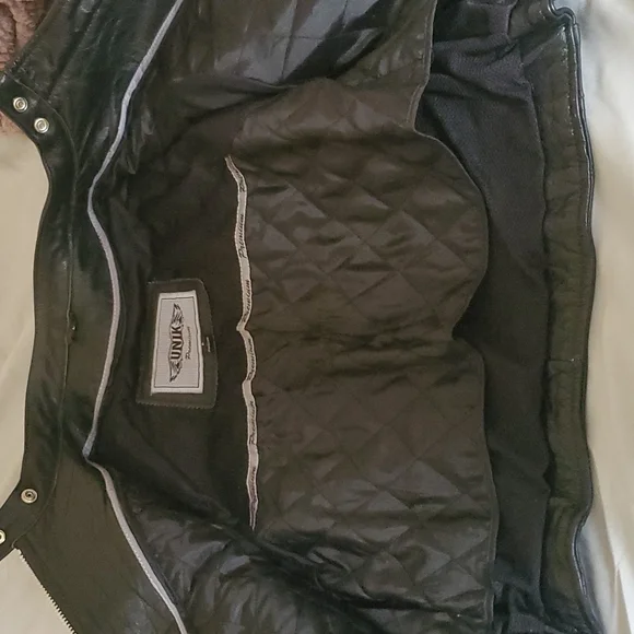 Like new- Unik Cafe racer style leather jacket sz 42 - Picture 8 of 11